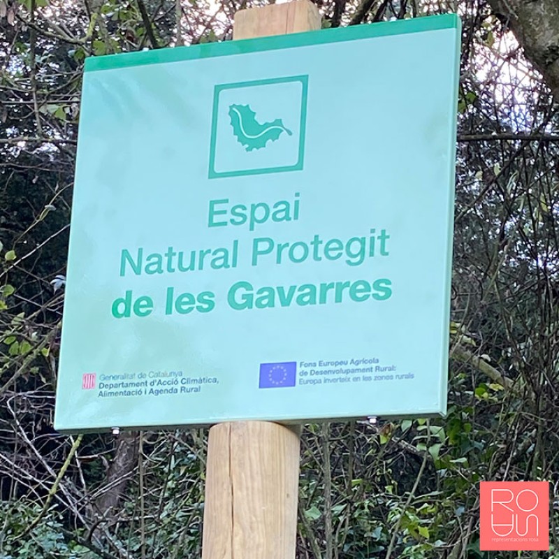 Cartell identificació dels espais naturals protegits
